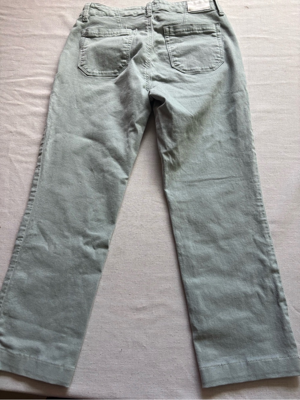 Paige Mayslie Mid Rise Straight Ankle Jeans Vintage Dusty Sage Size 27 Style 760 - Picture 8 of 13